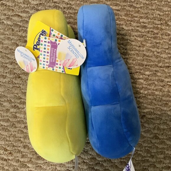 Peeps Yellow & Blue 9" Marshmallow-Scented Bunny - New With Tags - Picture 4 of 5
